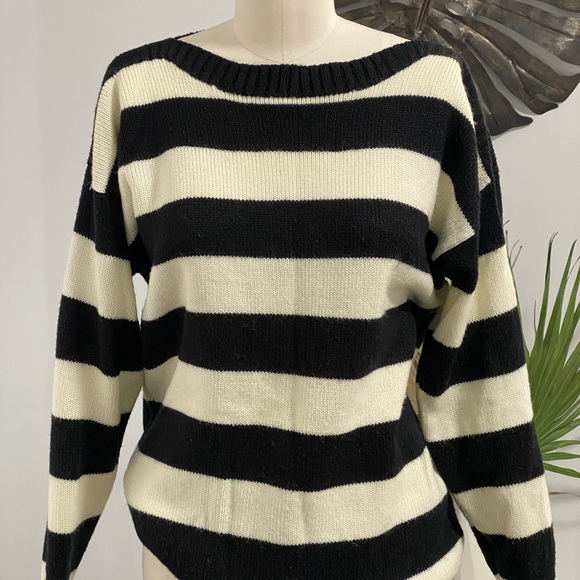 Vintage 80’s stripped sweater Mervyns M/L - Picture 1 of 5